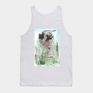 Nesting Crows in summer time, birds in their nest Tank Top